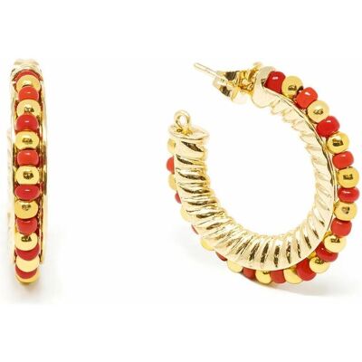Dtangler, Ohrringe, ETIOPIA ROJO 2CM Ohrringe - Unbekannt - 1 Stück, gold glänzend, (Messing vergoldet) Dtangler, Ohrringe, ETIOPIA ROJO 2CM Ohrringe - Unbekannt - 1 Stück, gold glänzend, (Messing vergoldet)