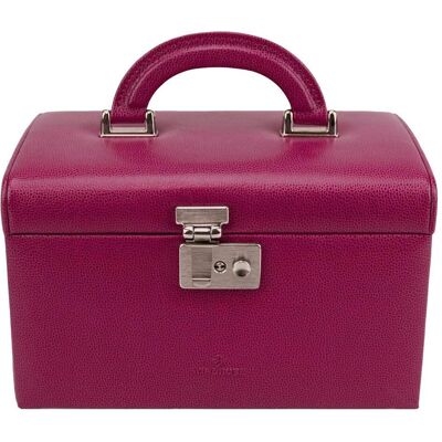 Windrose, Uhrenbox + Schmuckaufbewahrung, 803853.06 - Schmuckkoffer Beluga beere (Leder), Rot Windrose, Uhrenbox + Schmuckaufbewahrung, 803853.06 - Schmuckkoffer Beluga beere (Leder), Rot