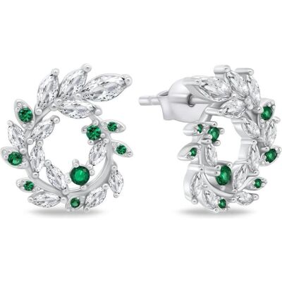 Brilio, Ohrringe, Silver - Charming silver earrings with zircons EA777WG, (Silber) Brilio, Ohrringe, Silver - Charming silver earrings with zircons EA777WG, (Silber)