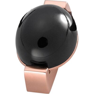 Xen, Kettenanhänger, Anhänger mit Onyx rosèvergoldet aus Edelstahl, (Edelstahl) Xen, Kettenanhänger, Anhänger mit Onyx rosèvergoldet aus Edelstahl, (Edelstahl)