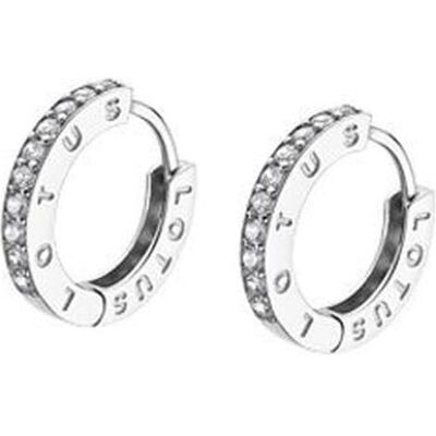 Lotus Ohrringe, Silver - Glittering silver ring earrings with clear zircons LP1887-4 / 1 (L), (Silber) Lotus Ohrringe, Silver - Glittering silver ring earrings with clear zircons LP1887-4 / 1 (L), (Silber)