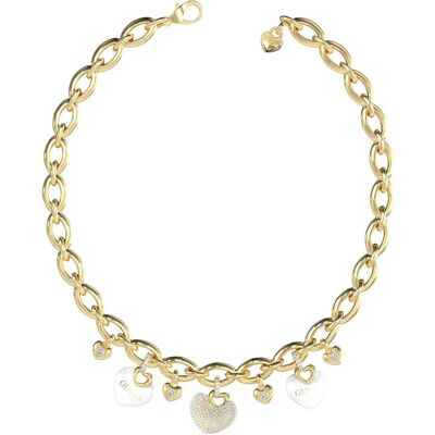 Guess Halsschmuck, Crazy in Love Halskette, (Edelstahl, Emaille) Guess Halsschmuck, Crazy in Love Halskette, (Edelstahl, Emaille)