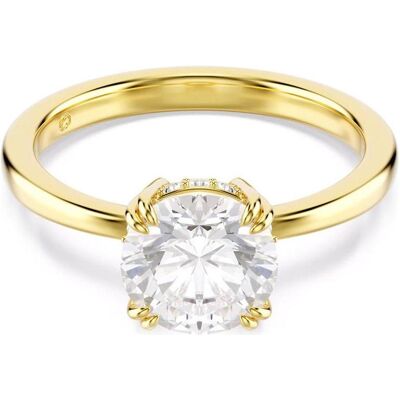 Swarovski, Ring, Stilla Attract Cocktail Ring Rundschliff Weiss Goldlegierungsschicht, (52) Swarovski, Ring, Stilla Attract Cocktail Ring Rundschliff Weiss Goldlegierungsschicht, (52)