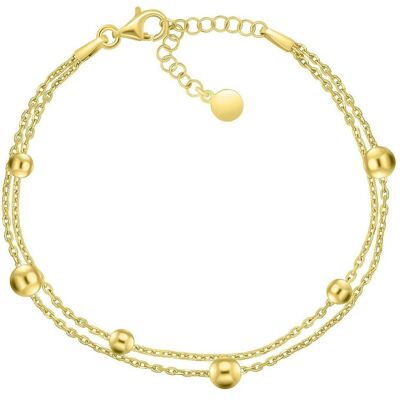 Brilio, Armschmuck, Silver - Double Silver Bracelet with Beads BRC103Y Brilio, Armschmuck, Silver - Double Silver Bracelet with Beads BRC103Y