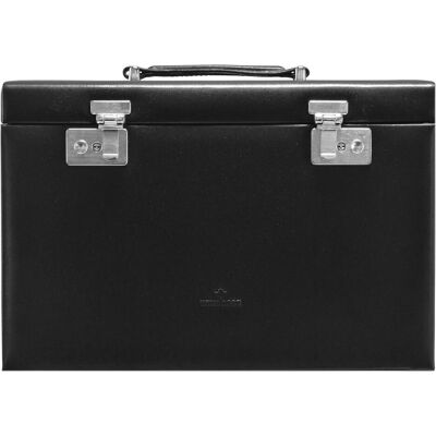 Windrose, Uhrenbox + Schmuckaufbewahrung, Ambiance Schmuckkasten Leder 33 cm, Schwarz Windrose, Uhrenbox + Schmuckaufbewahrung, Ambiance Schmuckkasten Leder 33 cm, Schwarz