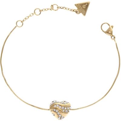 Guess Armschmuck, Armband In My Heart Snake Chain Bracelet Yellow Gold Goudkleurig, (Edelstahl, Glas) Guess Armschmuck, Armband In My Heart Snake Chain Bracelet Yellow Gold Goudkleurig, (Edelstahl, Glas)