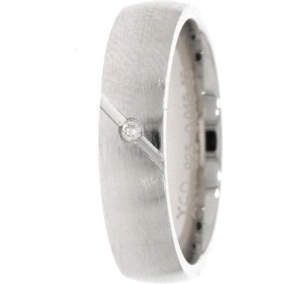 Xen, Ring, Bandring mit Diamant ca. 0,015 ct., (52, 925 Silber) Xen, Ring, Bandring mit Diamant ca. 0,015 ct., (52, 925 Silber)