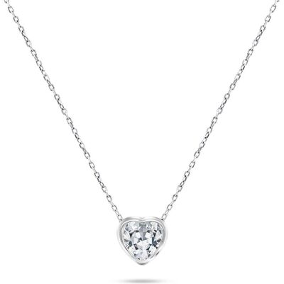 Brilio, Halsschmuck, Silver - Sparkling Silver Heart Necklace NCL69W, (Silber) Brilio, Halsschmuck, Silver - Sparkling Silver Heart Necklace NCL69W, (Silber)