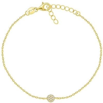 Brilio, Armschmuck, Silver - A suitable gold-plated silver bracelet with BR38Y zircons Brilio, Armschmuck, Silver - A suitable gold-plated silver bracelet with BR38Y zircons