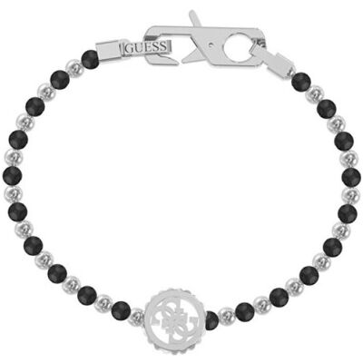 Guess Armschmuck, Modern steel bracelet with onyx Log-in JUMB03037JWSTBK - Dimension: 20 cm - S, (20 cm, Edelstahl) Guess Armschmuck, Modern steel bracelet with onyx Log-in JUMB03037JWSTBK - Dimension: 20 cm - S, (20 cm, Edelstahl)