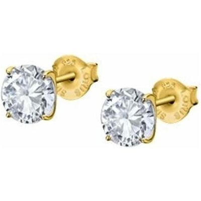 Lotus Ohrringe, Silver - Elegant gold-plated earrings with clear Swarovski LP2005-4 / 5 Lotus Ohrringe, Silver - Elegant gold-plated earrings with clear Swarovski LP2005-4 / 5
