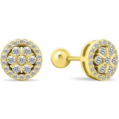 Brilio, Ohrringe, Silver - Sparkling gold-plated earrings with zircons EA490Y, (Silber) Brilio, Ohrringe, Silver - Sparkling gold-plated earrings with zircons EA490Y, (Silber)