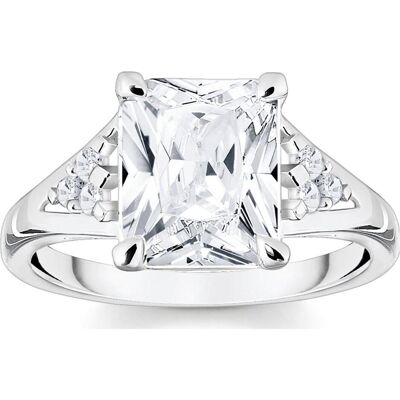 Thomas Sabo, Ring, Ring Weisser Stein Silber, (54, 925 Silber) Thomas Sabo, Ring, Ring Weisser Stein Silber, (54, 925 Silber)