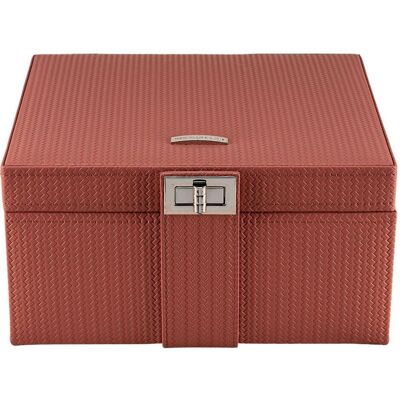Windrose, Uhrenbox + Schmuckaufbewahrung, 803948.03 - Schmuckkoffer M mit Einsatz Corbello terrakotta, Braun Windrose, Uhrenbox + Schmuckaufbewahrung, 803948.03 - Schmuckkoffer M mit Einsatz Corbello terrakotta, Braun
