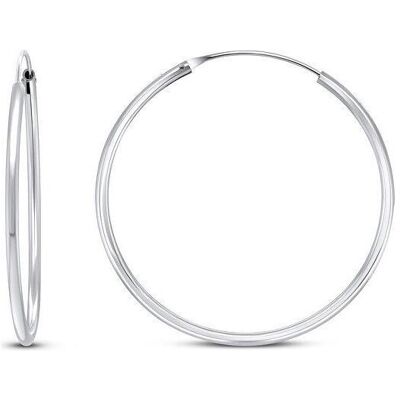 Brilio, Ohrringe, Silver - Timeless silver round earrings EA020 - Diameter: 3.5 cm, (Silber) Brilio, Ohrringe, Silver - Timeless silver round earrings EA020 - Diameter: 3.5 cm, (Silber)