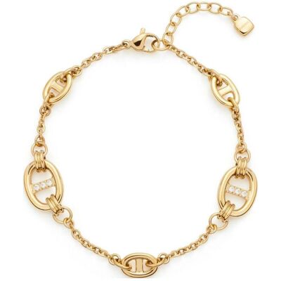 Leonardo, Armschmuck, gold Herma, (23 cm, Edelstahl, Glas, Zirkonia) Leonardo, Armschmuck, gold Herma, (23 cm, Edelstahl, Glas, Zirkonia)