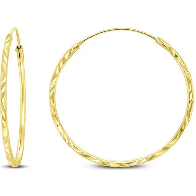 Brilio, Ohrringe, Silver - Cut gold plated hoop earrings EA01Y - Diameter: 5 cm, (Silber) Brilio, Ohrringe, Silver - Cut gold plated hoop earrings EA01Y - Diameter: 5 cm, (Silber)
