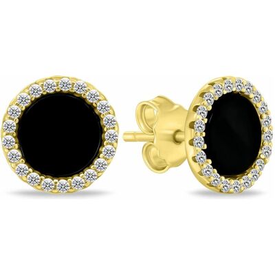 Brilio, Ohrringe, Silver - Timeless bronze hoop earrings with zircons EA1072R Brilio, Ohrringe, Silver - Timeless bronze hoop earrings with zircons EA1072R