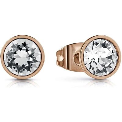 Guess Ohrringe, Frontiers Gold Plated Clear Crystal Earrings JUBE02159JWRGT/U, (Edelstahl) Guess Ohrringe, Frontiers Gold Plated Clear Crystal Earrings JUBE02159JWRGT/U, (Edelstahl)