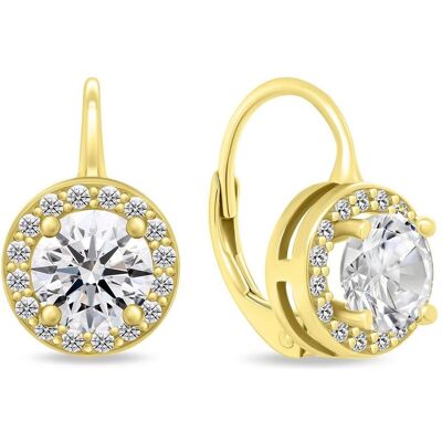 Brilio, Ohrringe, Silver - Sparkling gold-plated earrings with zircons EA913Y Brilio, Ohrringe, Silver - Sparkling gold-plated earrings with zircons EA913Y