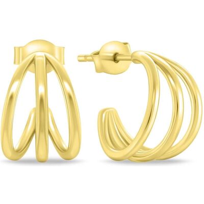 Brilio, Ohrringe, Silver - Fashion Gold Plated Hoop Earrings EA877Y Brilio, Ohrringe, Silver - Fashion Gold Plated Hoop Earrings EA877Y