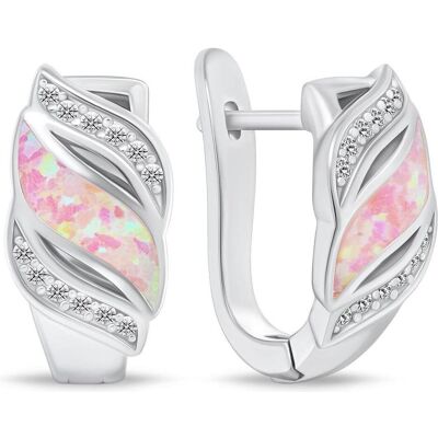 Brilio, Ohrringe, Silver - Minimalist silver earrings with zircons EA914W, (Silber) Brilio, Ohrringe, Silver - Minimalist silver earrings with zircons EA914W, (Silber)