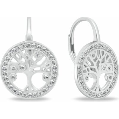 Brilio, Ohrringe, Designer silver earrings tree of life EA70, (Silber) Brilio, Ohrringe, Designer silver earrings tree of life EA70, (Silber)