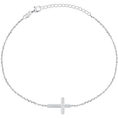 Brilio, Armschmuck, Silver - A decent silver bracelet with a cross BRC128W Brilio, Armschmuck, Silver - A decent silver bracelet with a cross BRC128W
