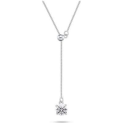 Brilio, Halsschmuck, Silver sliding necklace with cubic zirconia NCL220W, (Silber) Brilio, Halsschmuck, Silver sliding necklace with cubic zirconia NCL220W, (Silber)