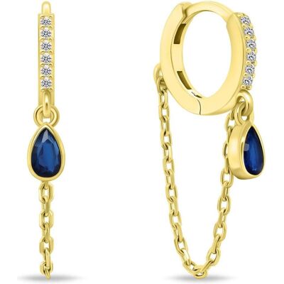 Brilio, Ohrringe, Silver - Original hoop earrings with chain EA880Y Brilio, Ohrringe, Silver - Original hoop earrings with chain EA880Y