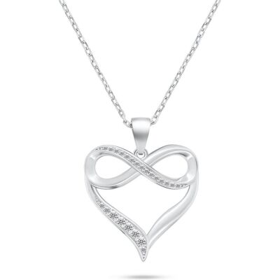 Brilio, Halsschmuck, Silver - Delicate silver necklace with zircons NCL122W Brilio, Halsschmuck, Silver - Delicate silver necklace with zircons NCL122W