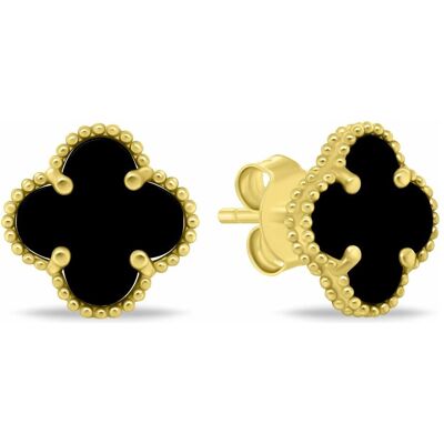Brilio, Ohrringe, Silver - Beautiful gold-plated earrings Four leaves EA1157YBC Brilio, Ohrringe, Silver - Beautiful gold-plated earrings Four leaves EA1157YBC