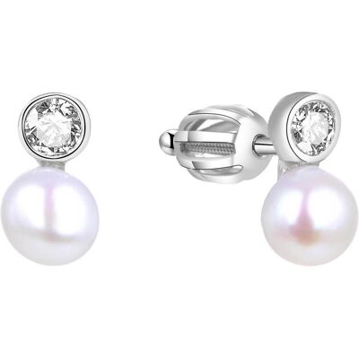 Beneto, Ohrringe, Silver earrings with real pearl AGUP1658PS (L), (Silber) Beneto, Ohrringe, Silver earrings with real pearl AGUP1658PS (L), (Silber)