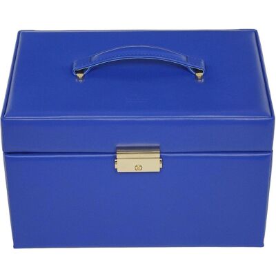 Sacher, Uhrenbox + Schmuckaufbewahrung, 74.519.561515 - Schmuckkasten Karen colisimo blau Vollrindleder, Blau Sacher, Uhrenbox + Schmuckaufbewahrung, 74.519.561515 - Schmuckkasten Karen colisimo blau Vollrindleder, Blau