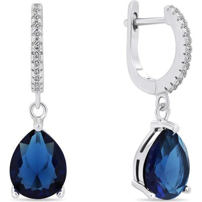 Brilio, Ohrringe, Silver - Charming silver earrings with darkue zircons EA638WB, (Silber) Brilio, Ohrringe, Silver - Charming silver earrings with darkue zircons EA638WB, (Silber)