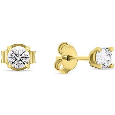 Brilio, Ohrringe, Silver - Gold-plated stud earrings with clear zircons EA580/1/2/3/4Y - Diameter: 0.5 cm, (Silber) Brilio, Ohrringe, Silver - Gold-plated stud earrings with clear zircons EA580/1/2/3/4Y - Diameter: 0.5 cm, (Silber)