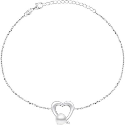 Brilio, Armschmuck, Silver - Elegant silver bracelet with genuine pearl BRC28W Brilio, Armschmuck, Silver - Elegant silver bracelet with genuine pearl BRC28W