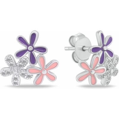 Brilio, Ohrringe, Silver - Silver earrings with zircons EA1049W, (Silber) Brilio, Ohrringe, Silver - Silver earrings with zircons EA1049W, (Silber)