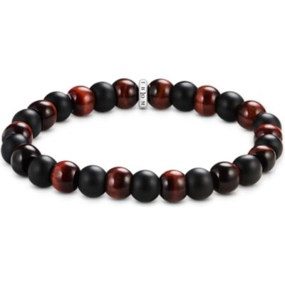 Thomas Sabo, Armschmuck, Armband Obsidian und rotes Tigerauge, (19 cm, Obsidian, Tigerauge) Thomas Sabo, Armschmuck, Armband Obsidian und rotes Tigerauge, (19 cm, Obsidian, Tigerauge)