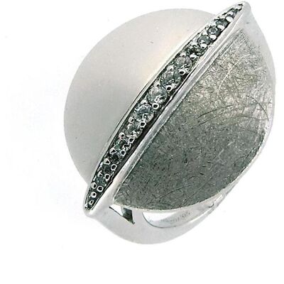 Gooix, Ring, Ring mit Halbkugel und Zirkonia, (50) Gooix, Ring, Ring mit Halbkugel und Zirkonia, (50)