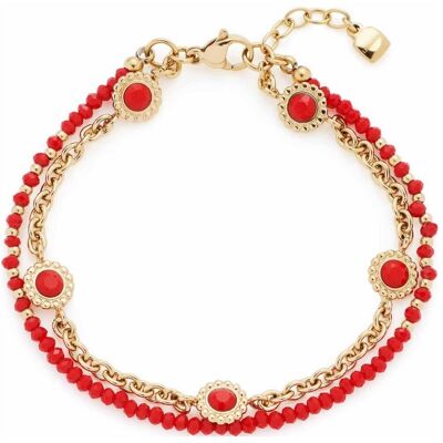 Leonardo, Armschmuck, Armband, (18 cm, Edelstahl, Glas) Leonardo, Armschmuck, Armband, (18 cm, Edelstahl, Glas)