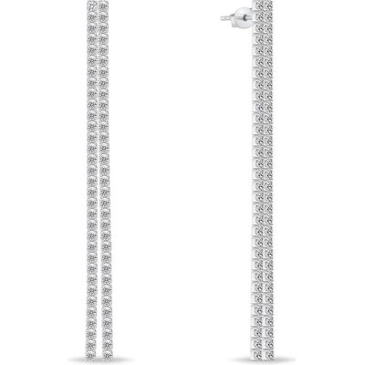 Brilio, Ohrringe, Silver - Long silver earrings with zircons EA948W Brilio, Ohrringe, Silver - Long silver earrings with zircons EA948W
