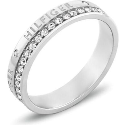 Tommy Hilfiger Ring, Steel Ring With Crystals Mini Crystals 2780910, (13, Stahl) Tommy Hilfiger Ring, Steel Ring With Crystals Mini Crystals 2780910, (13, Stahl)