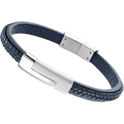 Armschmuck, ARMBAND IM LOTUS-STIL LS1965-2/2 LEDER, HERREN, (20 cm, Leder, Metall) Armschmuck, ARMBAND IM LOTUS-STIL LS1965-2/2 LEDER, HERREN, (20 cm, Leder, Metall)