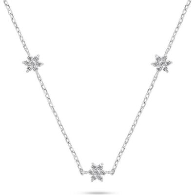 Brilio, Halsschmuck, Silver - Charming silver necklace with zircons NCL109W, (Silber) Brilio, Halsschmuck, Silver - Charming silver necklace with zircons NCL109W, (Silber)