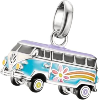 Thomas Sabo, Kettenanhänger, Silberanhänger Charm Volkswagen Hippie Bus Connect, (Emaille, Silber 925, Sterling Silver) Thomas Sabo, Kettenanhänger, Silberanhänger Charm Volkswagen Hippie Bus Connect, (Emaille, Silber 925, Sterling Silver)
