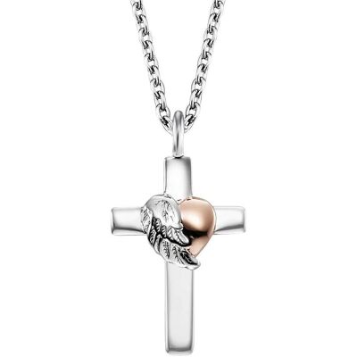 Engelsrufer Halsschmuck, ERN-CROSSHEART-BIR Cross Damen Halskette 40mm, verstellbar, (925er Silber, 40 cm) Engelsrufer Halsschmuck, ERN-CROSSHEART-BIR Cross Damen Halskette 40mm, verstellbar, (925er Silber, 40 cm)