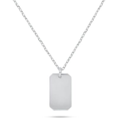 Brilio, Halsschmuck, Silver - Silver necklace Dog tag NCL201W (chain. pendant), (Silber) Brilio, Halsschmuck, Silver - Silver necklace Dog tag NCL201W (chain. pendant), (Silber)