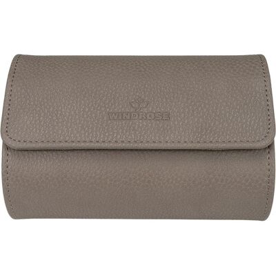Windrose, Uhrenbox + Schmuckaufbewahrung, Reise-Uhrenetui (2 Uhren) beige, Beige Windrose, Uhrenbox + Schmuckaufbewahrung, Reise-Uhrenetui (2 Uhren) beige, Beige