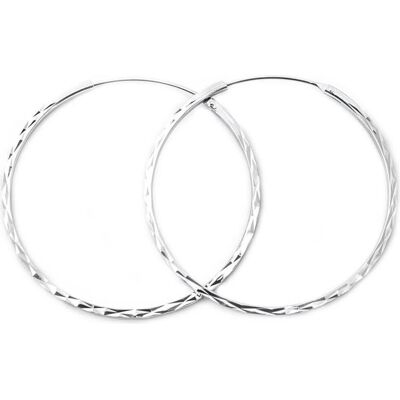 Beneto, Ohrringe, Fashion round earrings made of silver AGUC2439 / SCS - Diameter: 3 cm (L), (Silber) Beneto, Ohrringe, Fashion round earrings made of silver AGUC2439 / SCS - Diameter: 3 cm (L), (Silber)